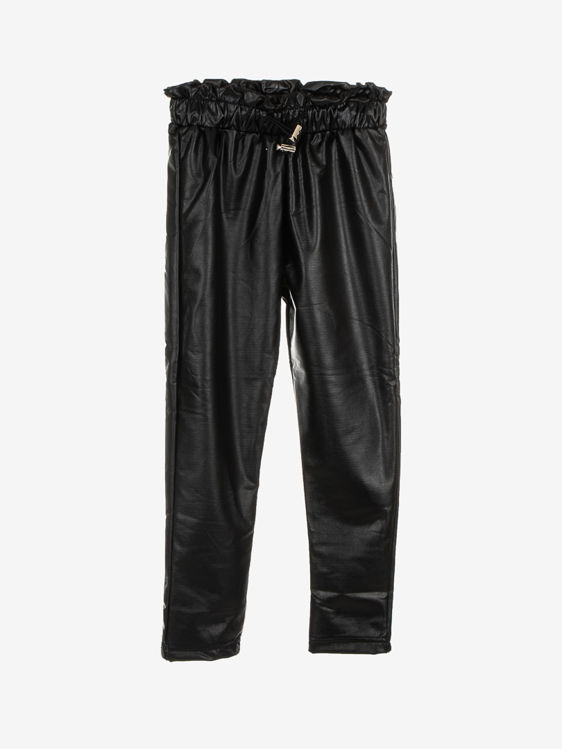 Picture of C2540 LEATHER LOOK TROUSERS - INNER THERMAL FLEECY